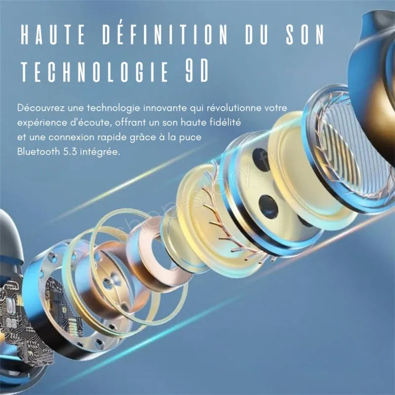 Écouteurs Bluetooth sans fil - Blanc-7
