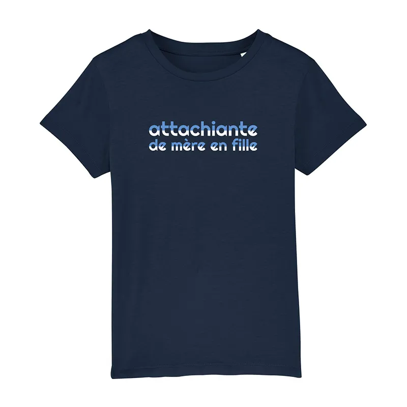 T-shirt Femme Attachiante de Mère en Fille 2 BIO - Navy-0