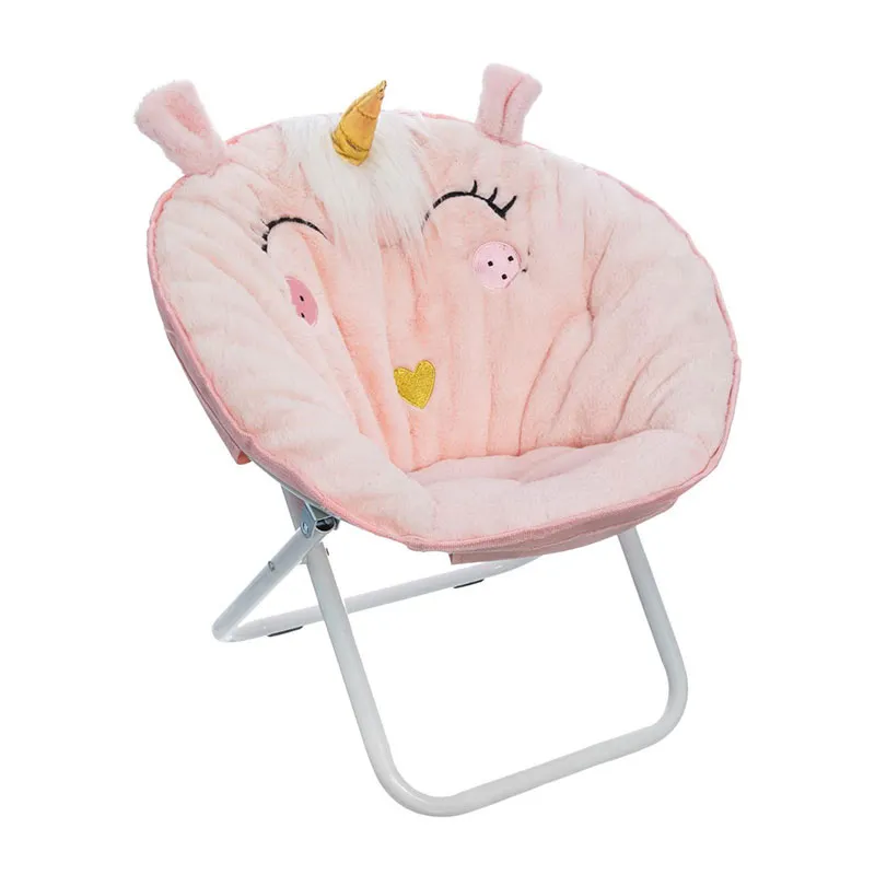 Fauteuil Pliant Licorne Rose - 50x55cm-0