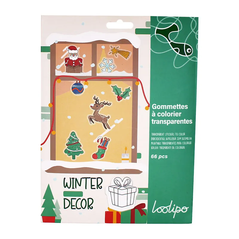Gommettes transparentes à décorer Noël 66pcs - 3+-5