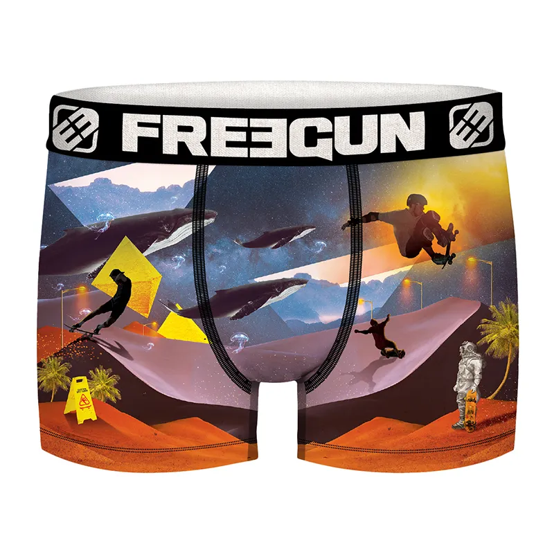 3 Boxers Homme Sport Extrem - Orange/Jaune/Noir-3