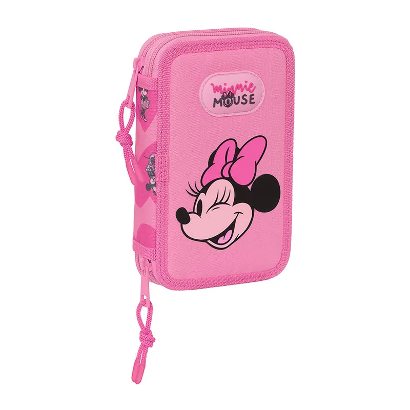 Trousse double + Access 28pcs. Minnie - 12,5x19,5cm-0