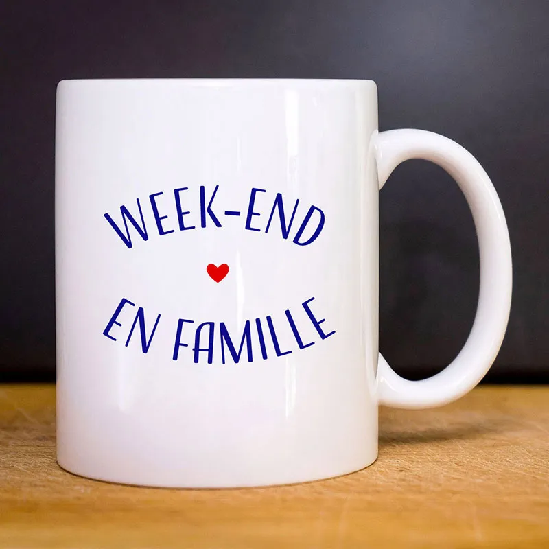 Mug Week-end en famille - Blanc-0