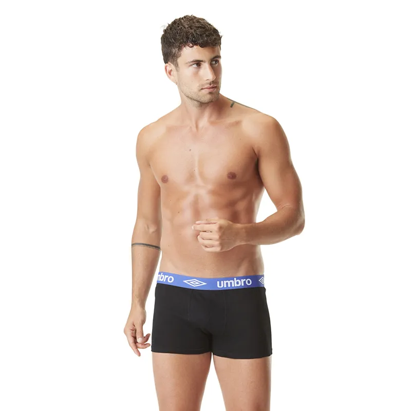 4 Boxers Homme Umbro - Noir/Bleu/Rouge-7