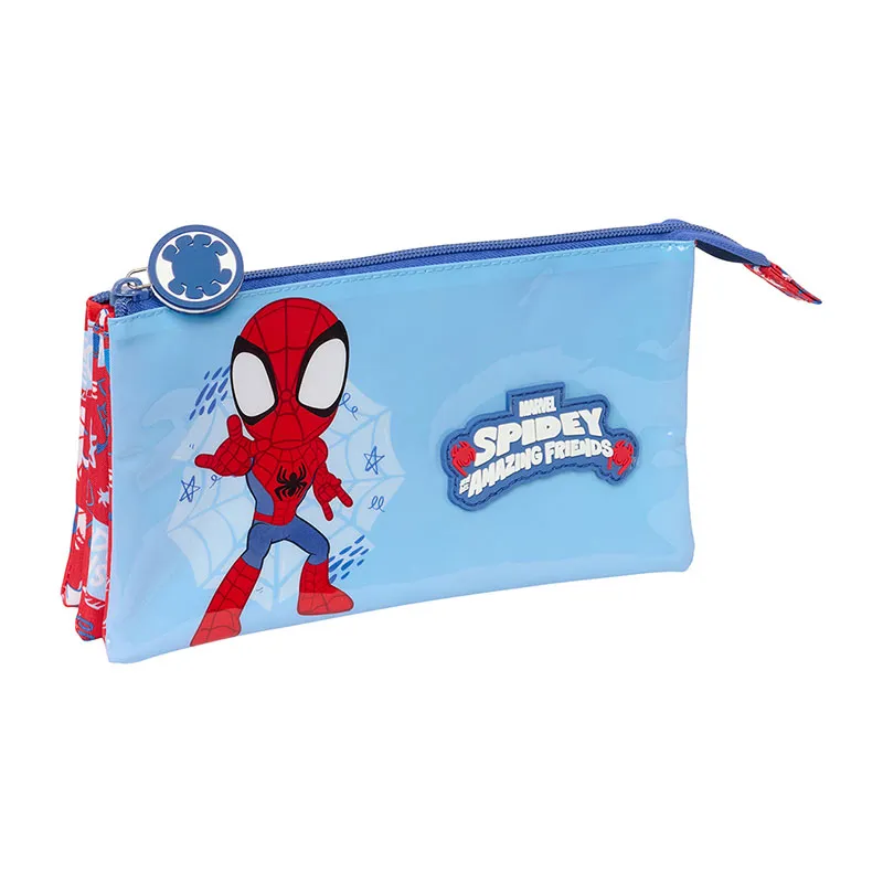 Trousse Triple Spiderman - 22x3x12cm-0