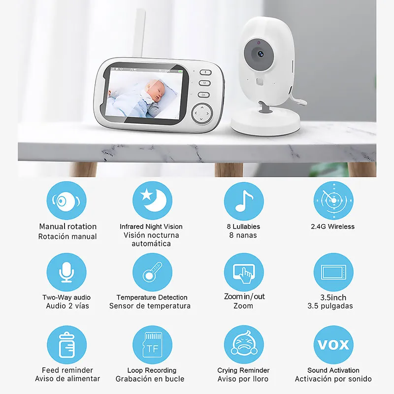 Babyphone VB603 Pro Détection de mouvement/température - 0m+-3
