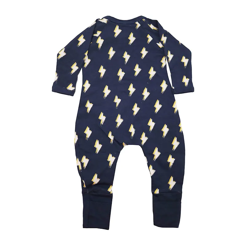 Pyjama Coton Zippy Éclair Bébé - Marine-2