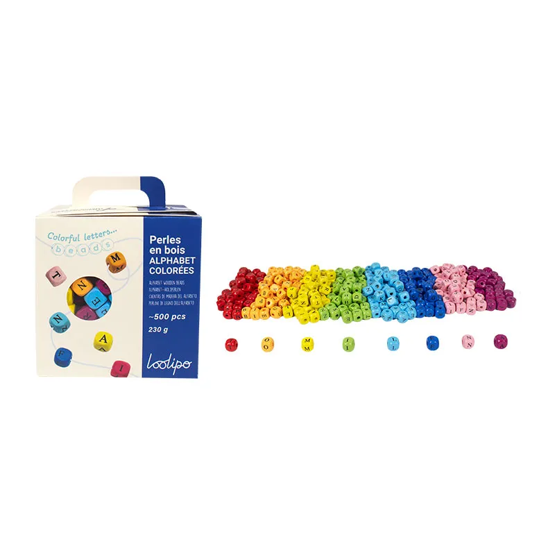 Perles Bois Alphabet 500pcs - 3+-0