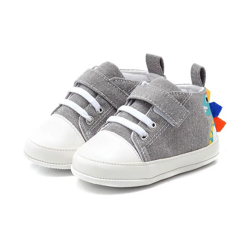 Chaussons baskets Dino - Gris-3