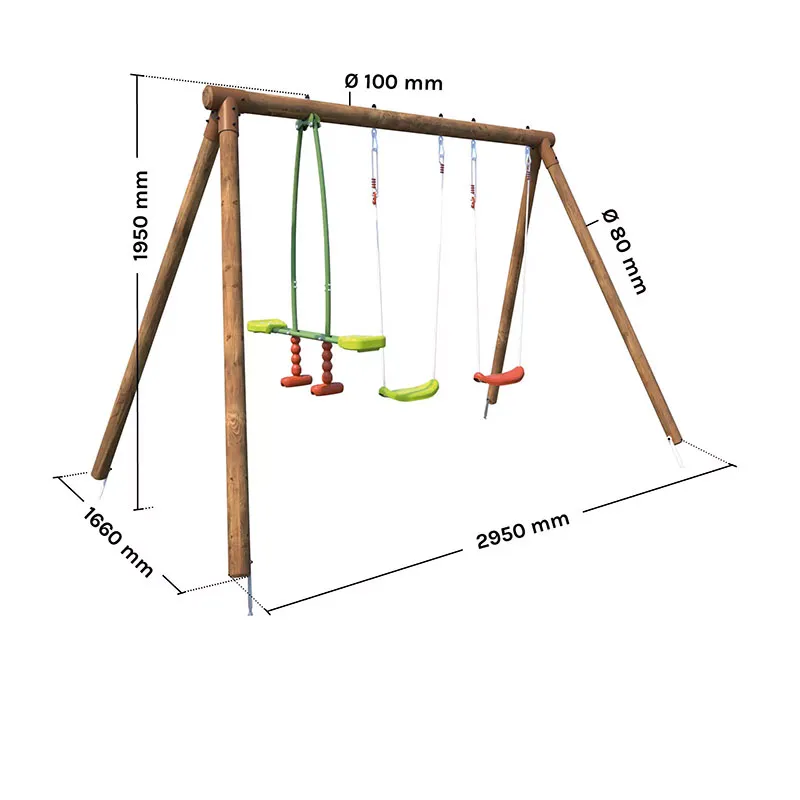 Portique 3 agrès Pacco - 36m+-3
