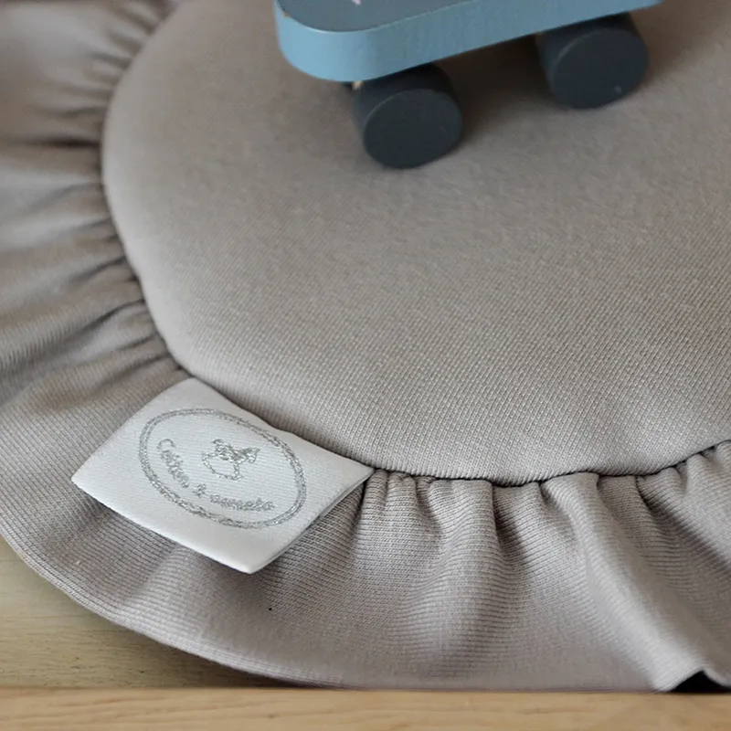 Mini tapis de sol pour maison de poupée Beige - ø20cm-1
