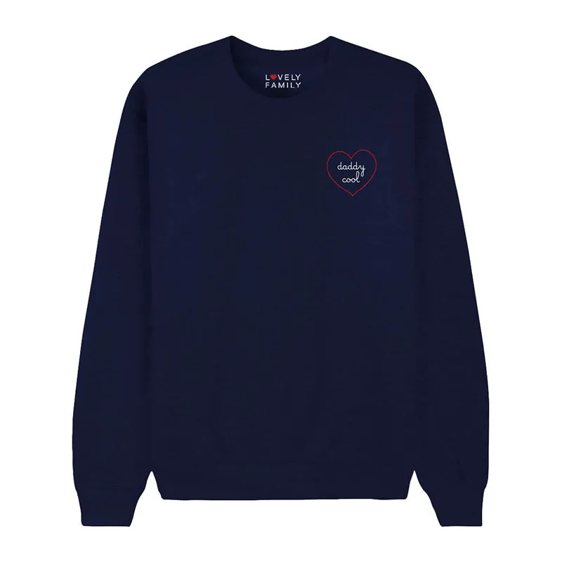 Sweat Homme Daddy cool coeur - Navy-0