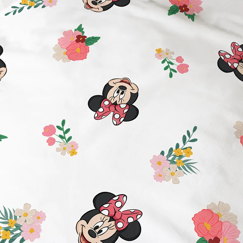 Parure 2pcs Coton réversible Minnie & Fleurs - 140x200cm-4