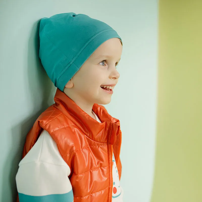 Bonnet simple Orange flip - Turquoise-3