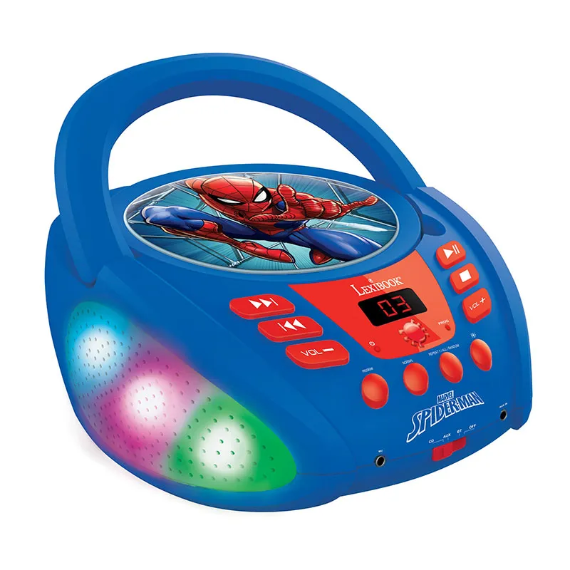 Lecteur CD Bluetooth Effets lum. Spider-Man - 36m+-0