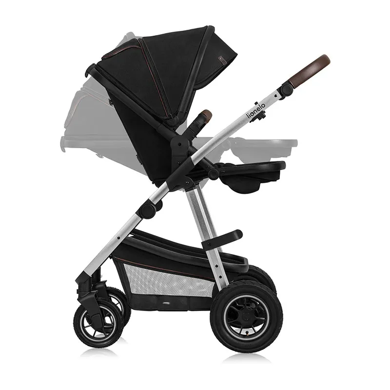 Duo Poussette Amber + Nacelle Black Silver - 0m+-3