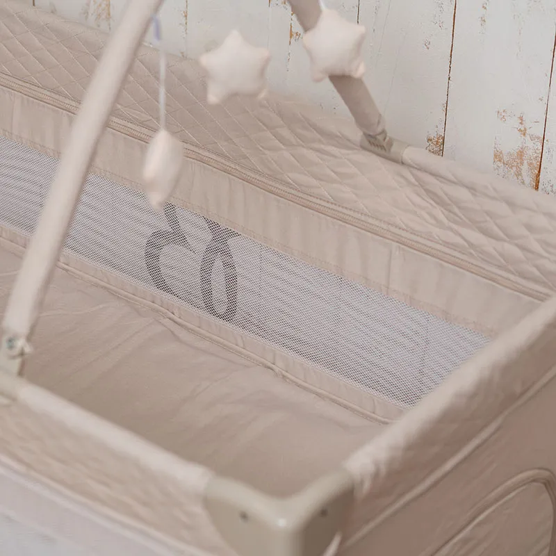 Lit parapluie avec table à langer & jouets Beige - 0m+-3