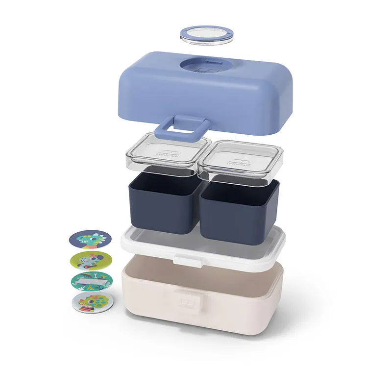 Lunch box enfant MB Tresor Bleu/Crème - 800ml-3