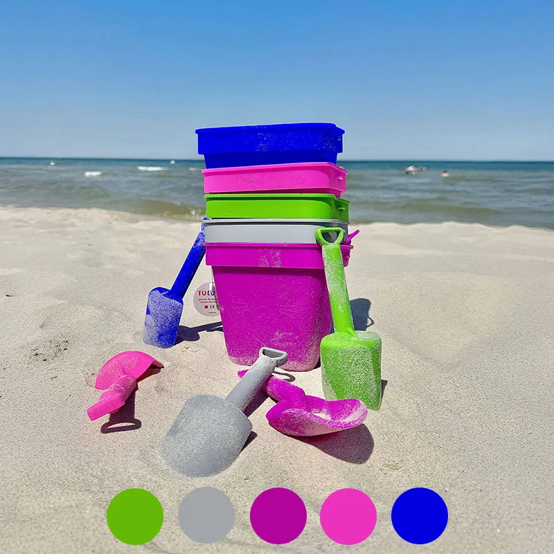 Seau de plage + Pelle Silicone-10