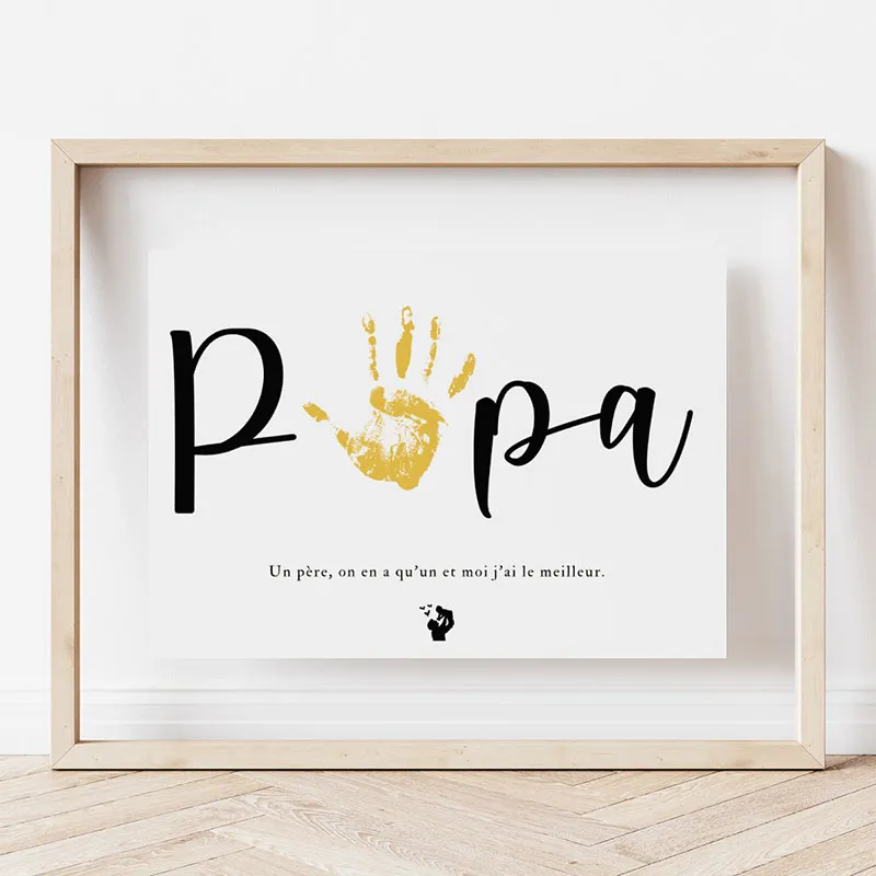 Affiche pour Papa + encrier Jaune-3