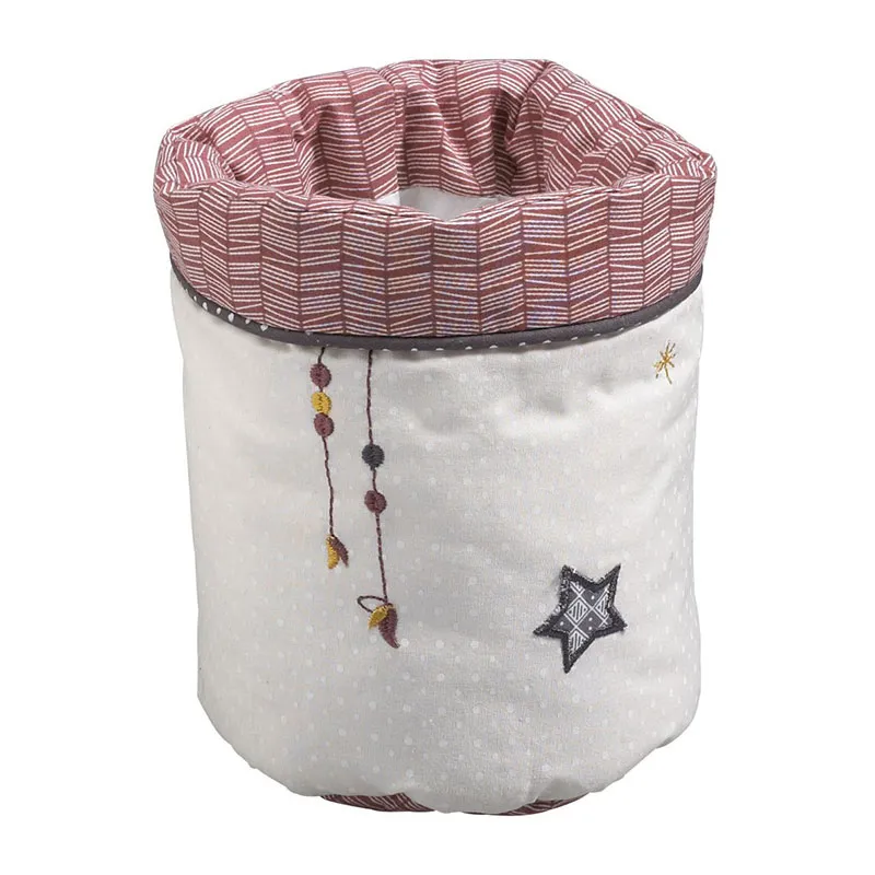 3 Paniers Gigognes Timouki Blanc/Beige - 21x18x18cm-3