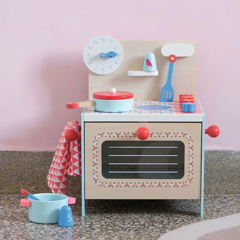 Cuisinière en bois bleue - 3+-2