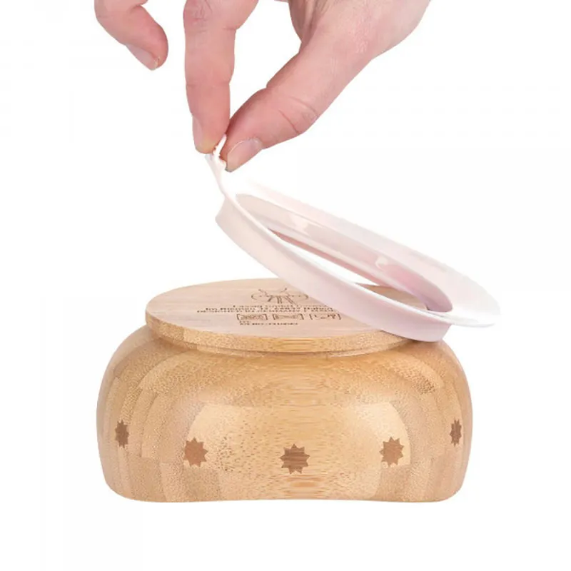 Bol Bambou à ventouse Souris Rose - 6m+-4