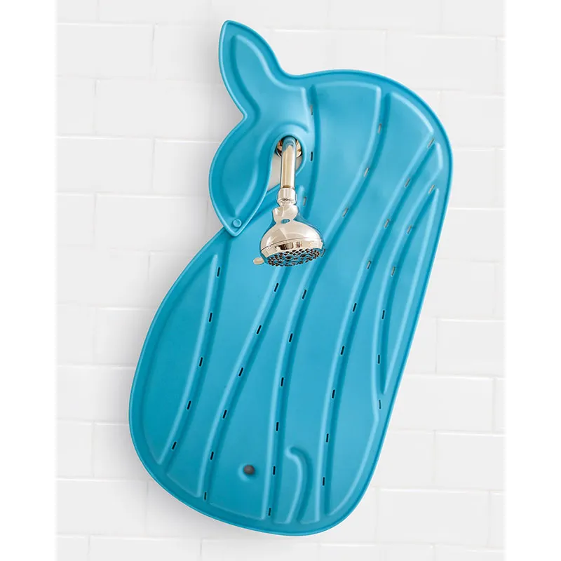 Tapis de bain antidérapant Moby Baleine Bleu - 0m+-1