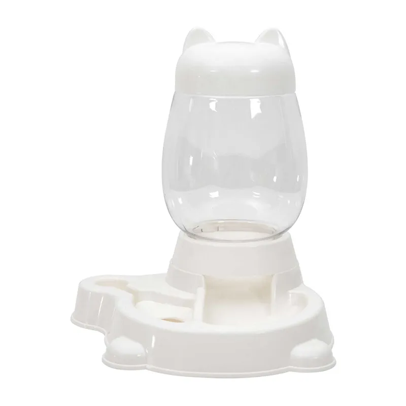 Distributeur eau & croquettes pour animaux Blanc --2
