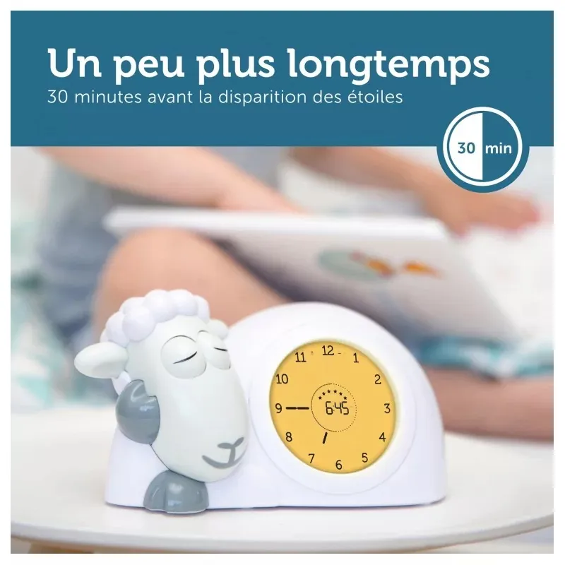 Réveil ludique et Veilleuse Sam l'Agneau Camel - 36m+-4