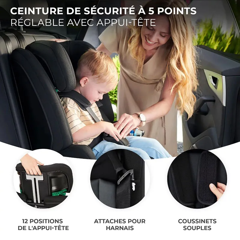 Siège-auto Safety Fix 2 i-Size/Isofix 76 à 150cm - Gris-10