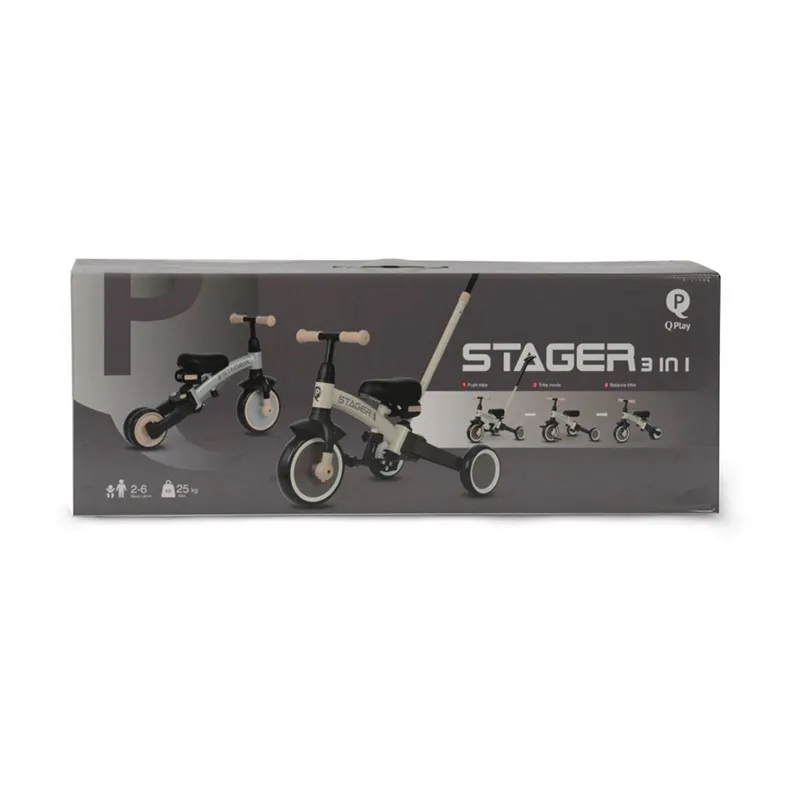 Tricycle Stager 3in1 Vert - 24m+-5