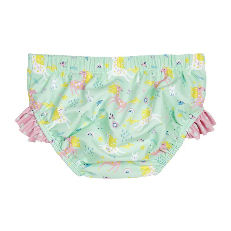 Maillot couche Anti-UV - Licorne Vert Pastel-1