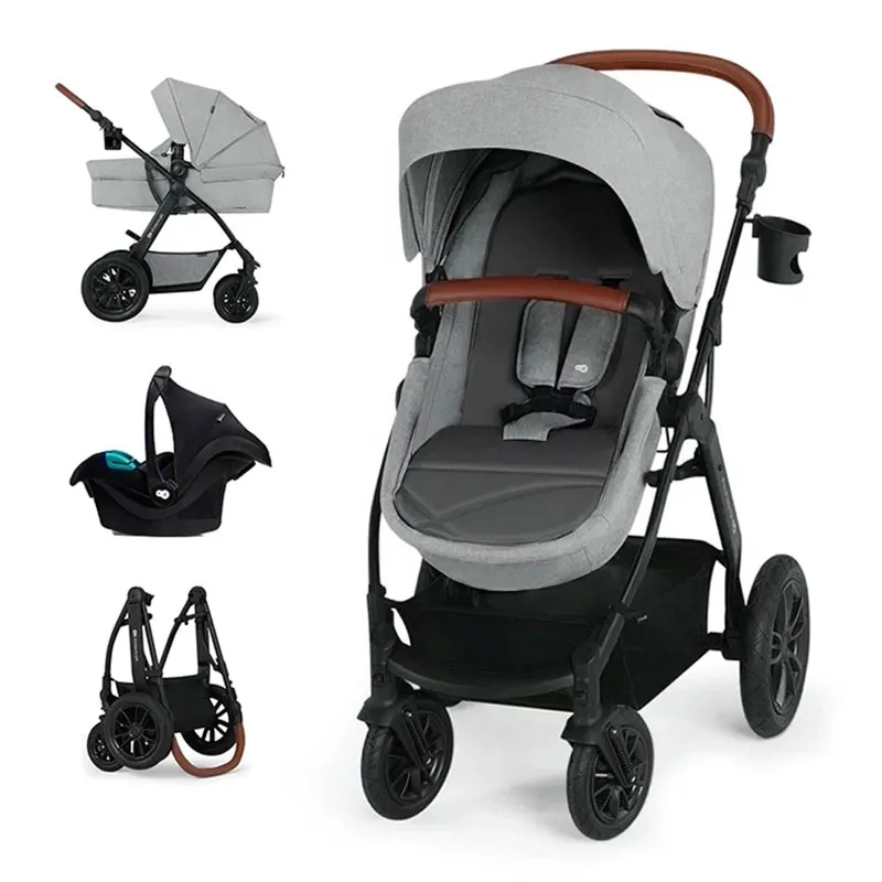 Poussette 3en1 Xmoov Mink Pro Gris clair - 0m+-0