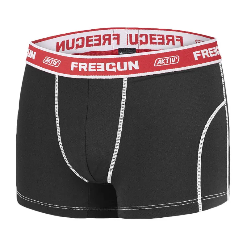 4 Boxers Homme Aktiv Sport - Noir/Jaune/Gris/Bleu/Rouge-4