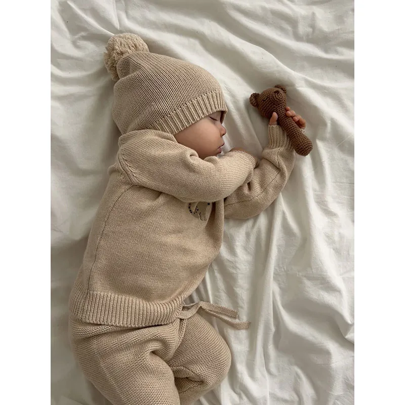 Hochet Coton BIO Bo l'Ours brun - 0m+-3