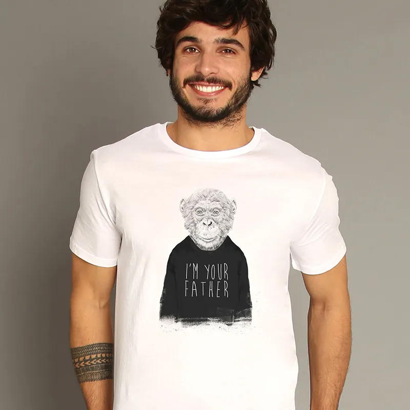 T-shirt Homme I m your father BIO - Blanc-0