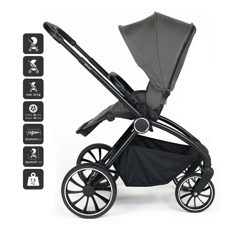 Duo Poussette Compacte Harmony Gris - 0m+-2