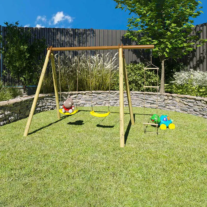 Portique bois 1,90m 3 Agrès Piki - 3+-2
