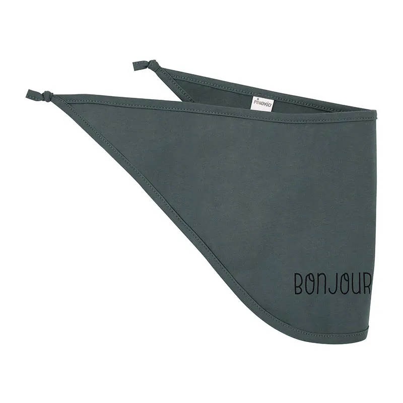 Bavoir Bandana Tigre/Bonjour - Vert-0