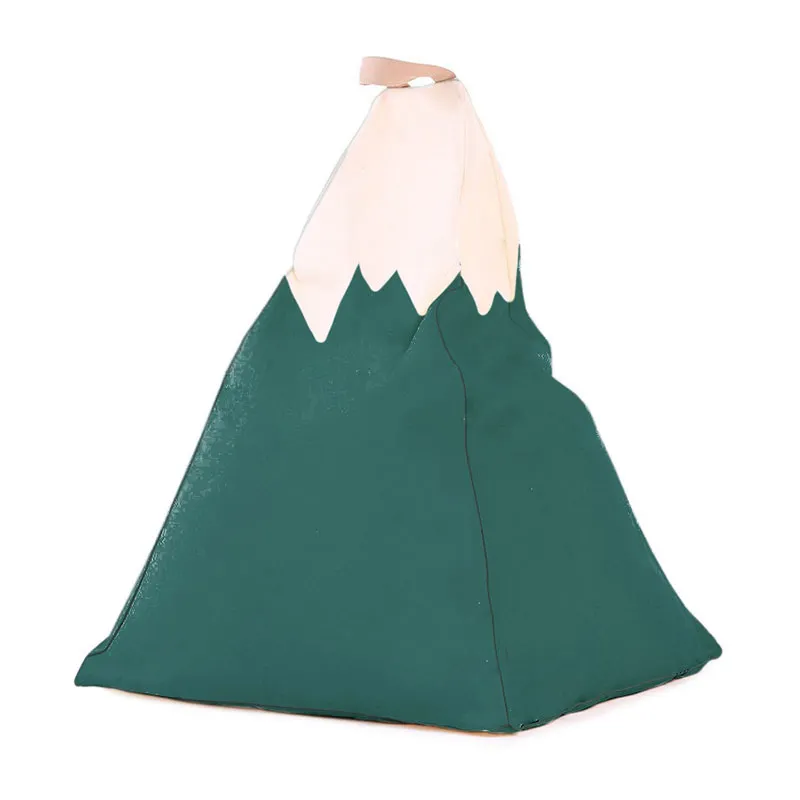 Pouf en tissu Montagne Vert - 50x60cm-1