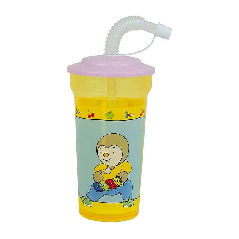 Gobelet avec paille T'Choupi - 400ml-0