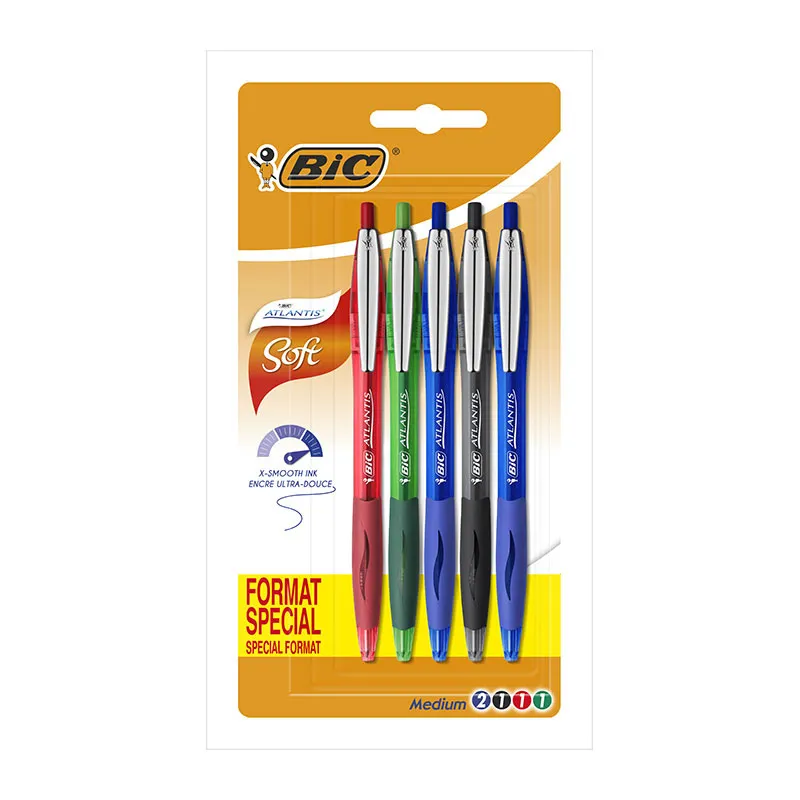 Stylos-billes Atlantis Soft - 5pcs - BIC-0