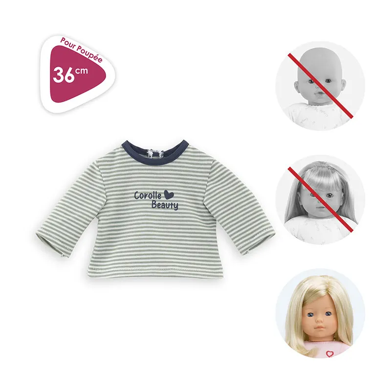 T-shirt ML rayé poupée ma Corolle 36cm - 4+-6