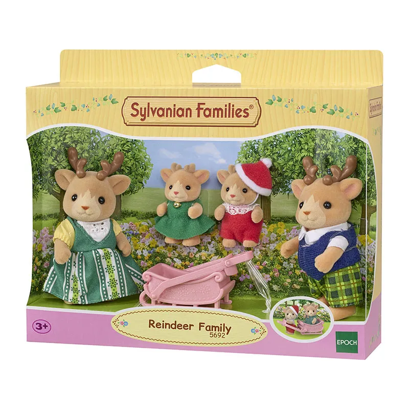 Famille renne & traineau - 5pcs-7