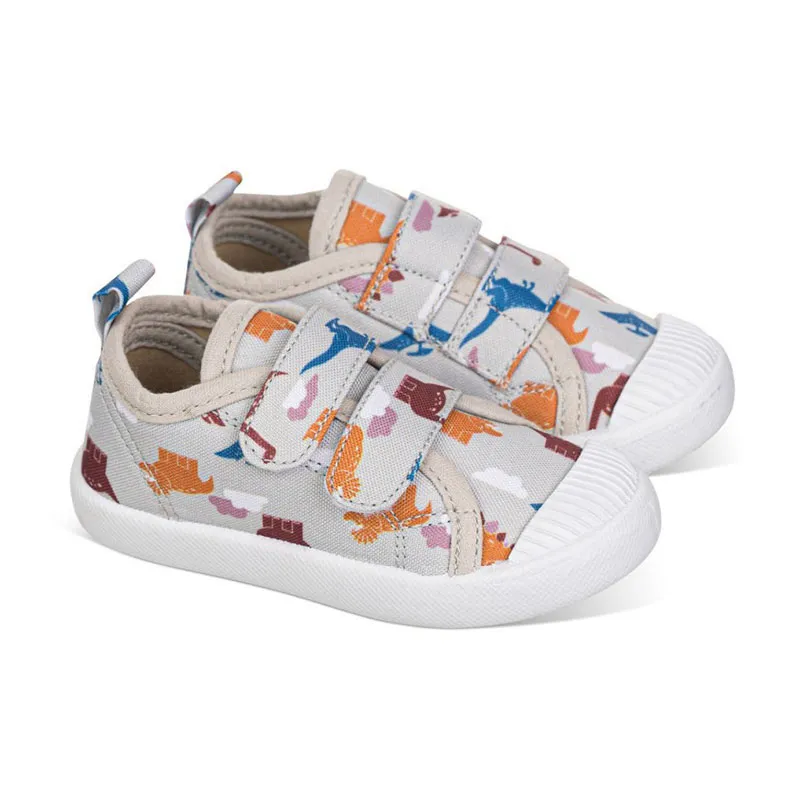 Baskets à scratch Rita Toile - Dinosaures-2