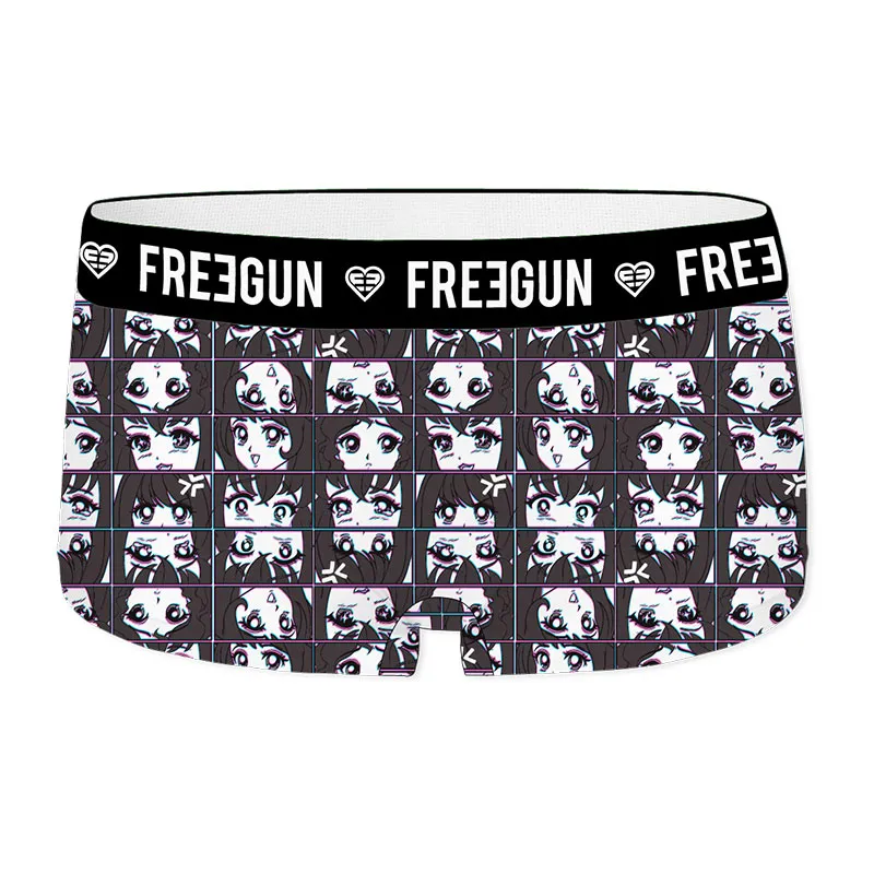 4 Shorties Femme Manga Neon - Rose/Noir/Violet/Bleu-4