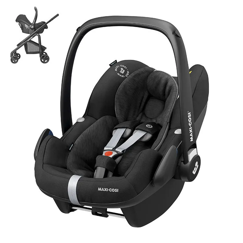 Trio Poussette Compacte Adorra2 + Nacelle Amber2 + Cosi Pebble Pro sans base Black - 0m+-6