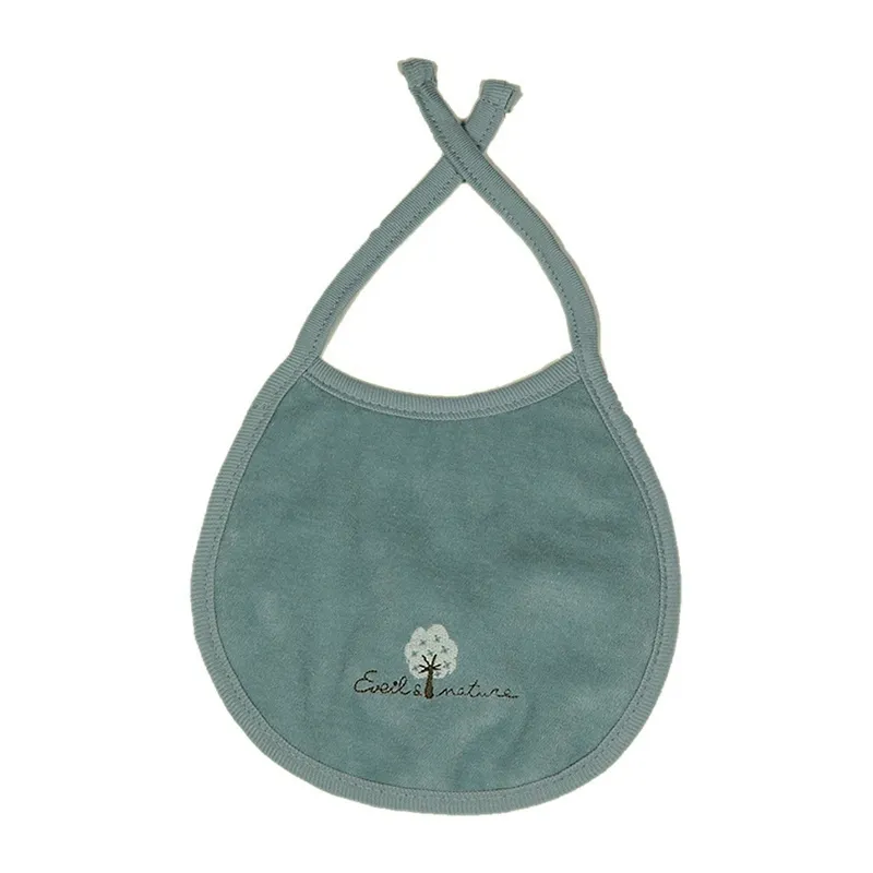 Bavoir de naissance Coton BIO - Aqua-0