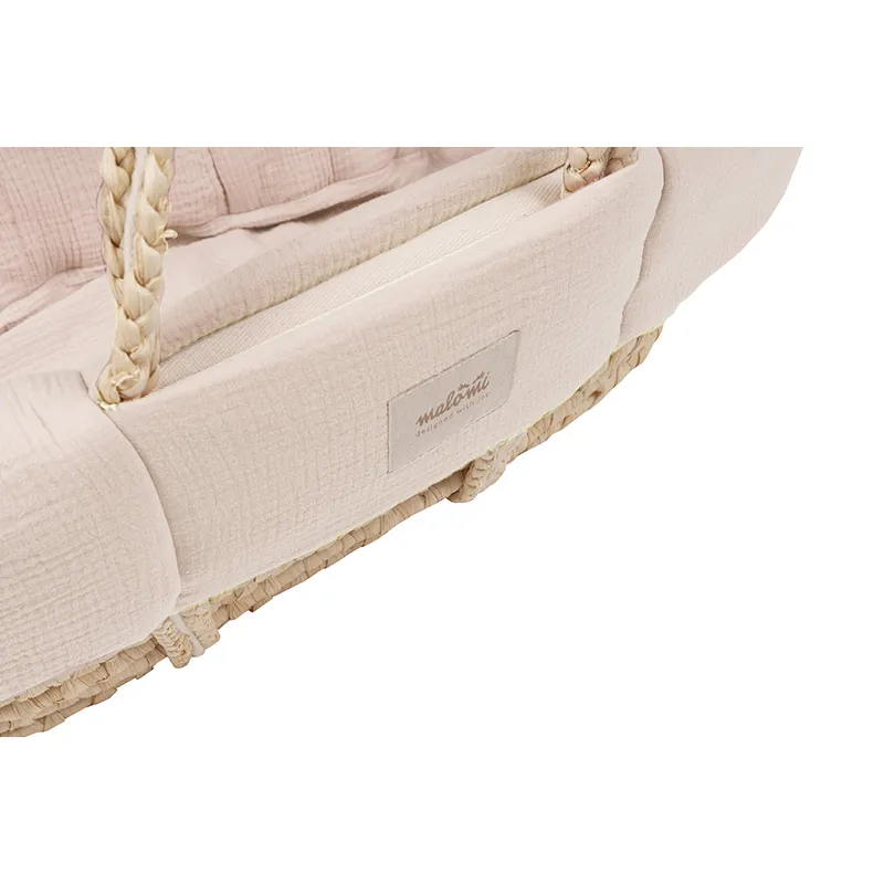 Drap-h. couffin Mousseline Beige - 77x36cm-3